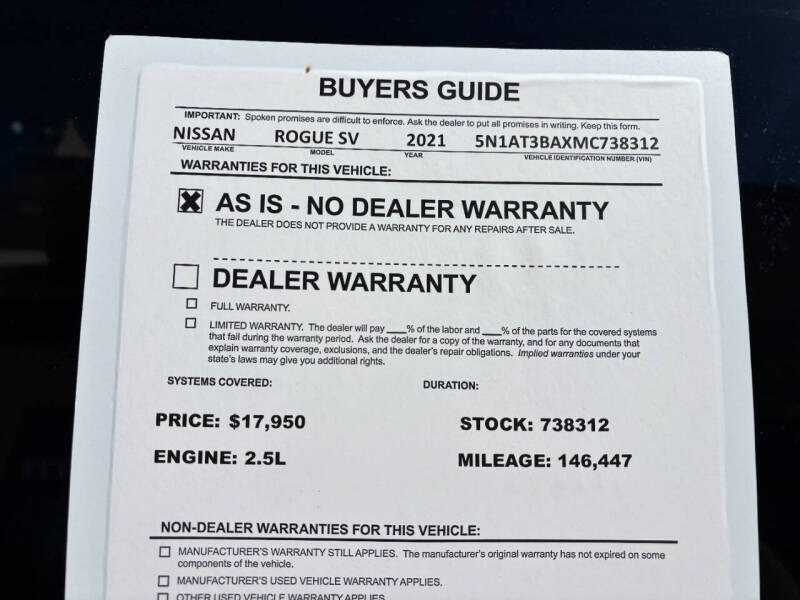 2021 Nissan Rogue SV