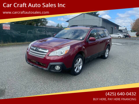 2014 Subaru Outback for sale at Car Craft Auto Sales Inc in Lynnwood WA