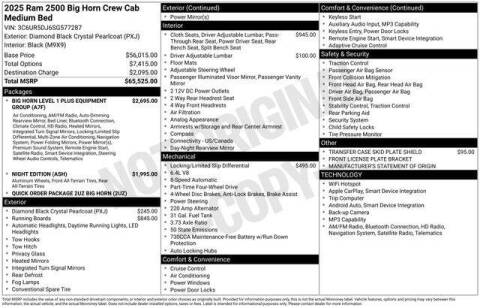 2025 RAM 2500 Big Horn