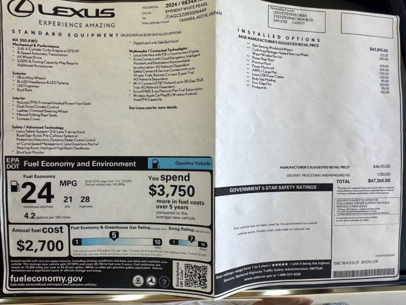 2024 Lexus NX 350