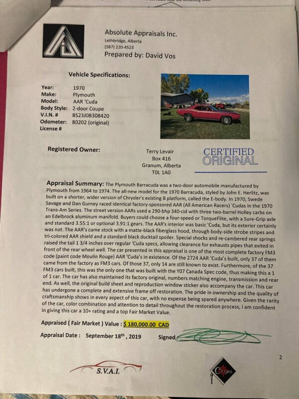 1970 Plymouth Barracuda