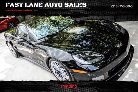 2010 Chevrolet Corvette for sale at FAST LANE AUTO SALES in San Antonio TX