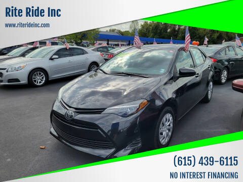2019 Toyota Corolla for sale at Rite Ride Inc in Murfreesboro TN