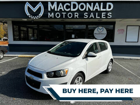 2016 Chevrolet Sonic for sale at MacDonald Motor Sales in High Point NC
