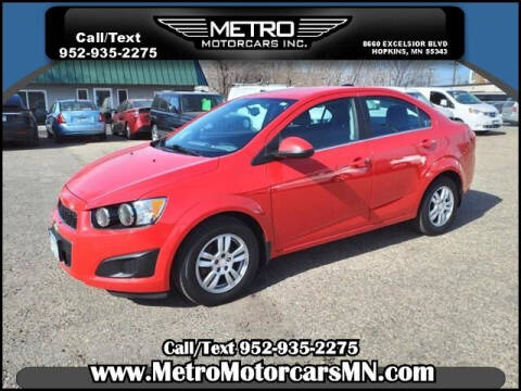 2015 Chevrolet Sonic for sale at Metro Motorcars Inc in Hopkins MN