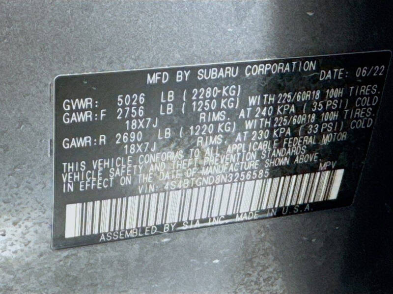 2022 Subaru Outback Limited XT