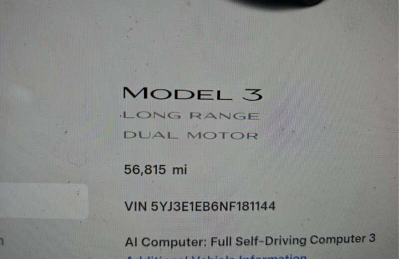 2022 Tesla Model 3 Long Range