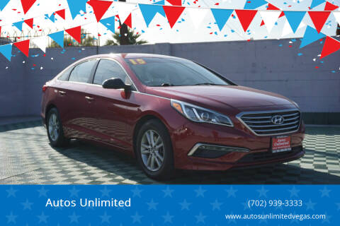 2015 Hyundai Sonata for sale at Autos Unlimited in Las Vegas NV