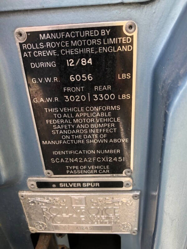 1985 Rolls-Royce Silver Spur