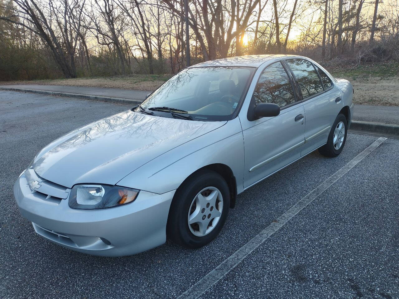 Silver 2003 Chevrolet Cavalier Base 4dr Sedan 2