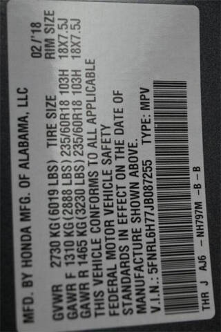 2018 Honda Odyssey EX-L