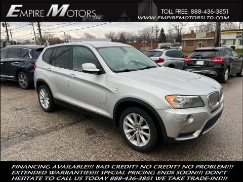 2013 BMW X3 for sale at Empire Motors LTD in Cleveland OH