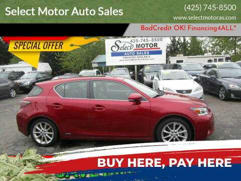 2012 Lexus CT 200h for sale at Select Motor Auto Sales in Lynnwood WA