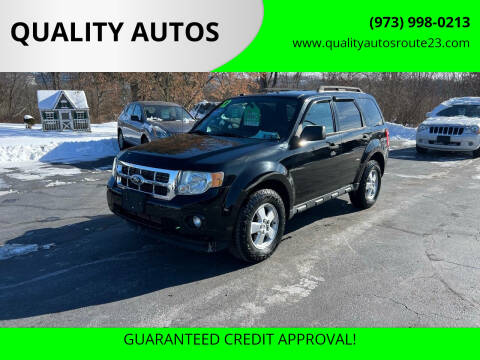 2012 Ford Escape for sale at QUALITY AUTOS in Hamburg NJ