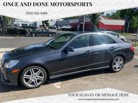 2010 Mercedes-Benz E-Class for sale at Once and Done Motorsports in Chico CA