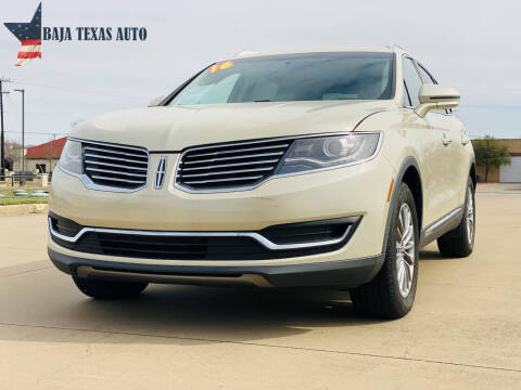 2016 Lincoln MKX for sale at Baja Texas Auto in Mansfield TX