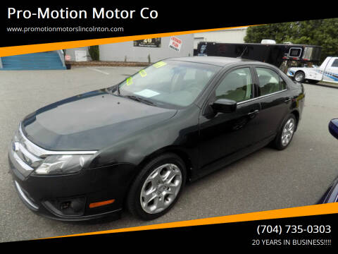 2010 Ford Fusion for sale at Pro-Motion Motor Co in Lincolnton NC
