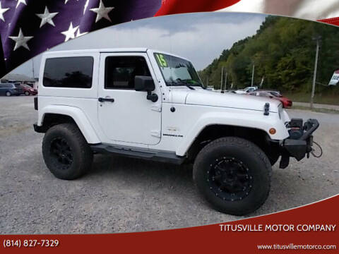 2015 Jeep Wrangler for sale at Titusville Motor Company in Titusville PA