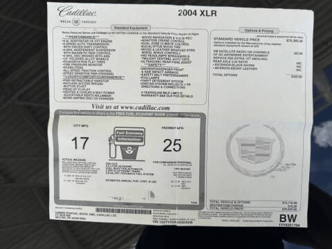 2004 Cadillac XLR