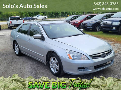 2006 Honda Accord for sale at Solo's Auto Sales in Timmonsville SC