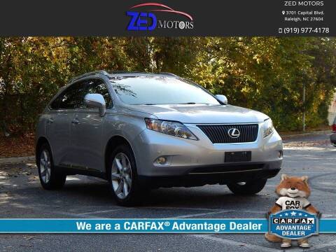 2012 Lexus RX 350 for sale at Zed Motors in Raleigh NC
