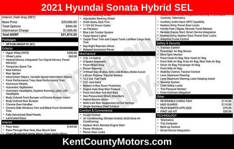 2021 Hyundai Sonata Hybrid SEL