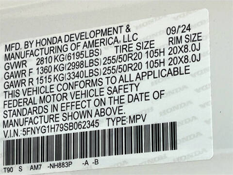 2025 Honda Pilot Touring