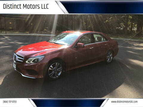 2014 Mercedes-Benz E-Class for sale at Distinct Motors LLC in Mechanicsville VA