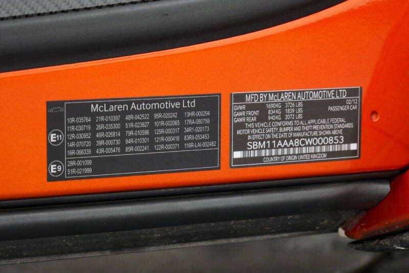 2012 McLaren MP4-12C