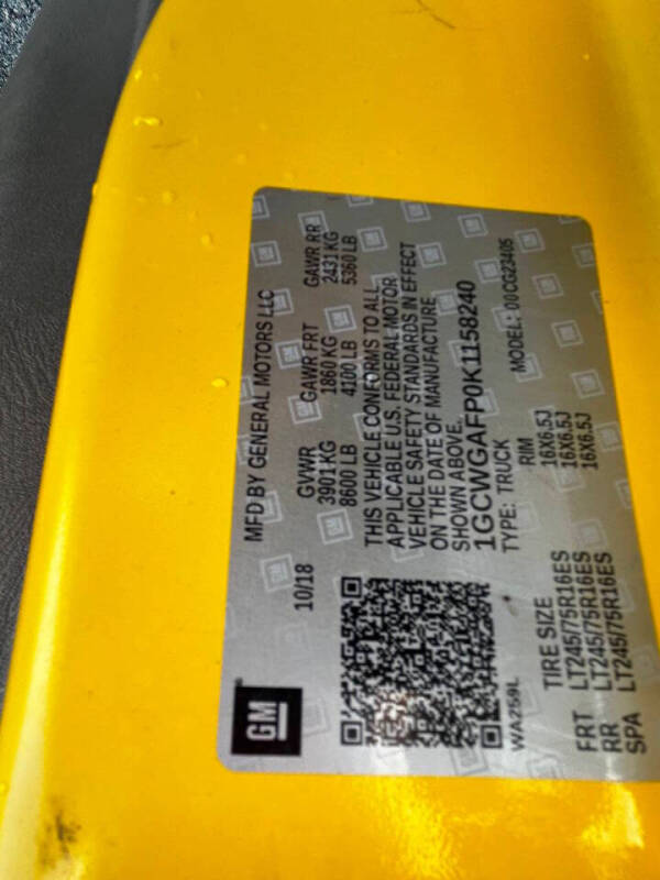 2019 Chevrolet Express 2500