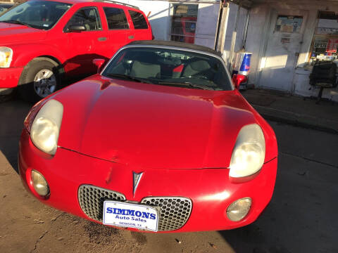 2008 Pontiac Solstice for sale at Simmons Auto Sales in Denison TX