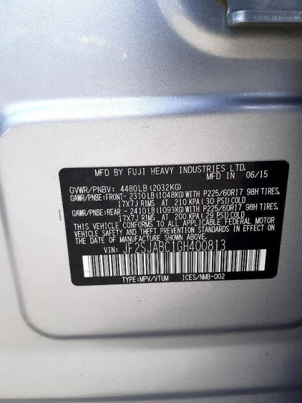 2016 Subaru Forester 2.5i