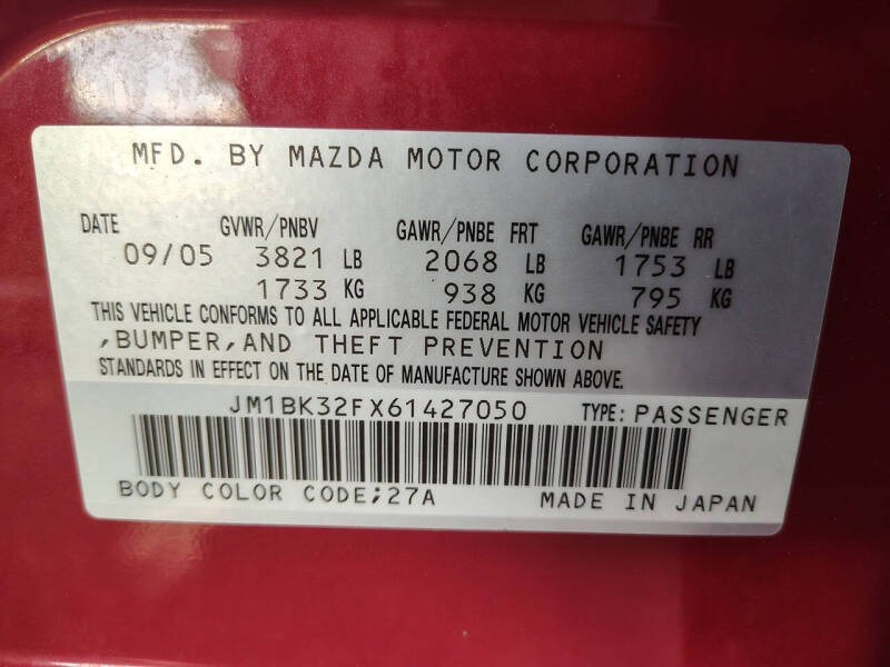 2006 Mazda MAZDA3 i