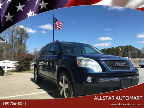 2012 GMC Acadia for sale at Allstar Automart in Benson NC