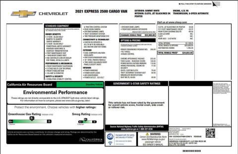 2021 Chevrolet Express 2500