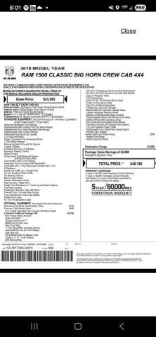 2019 RAM 1500 Classic Big Horn