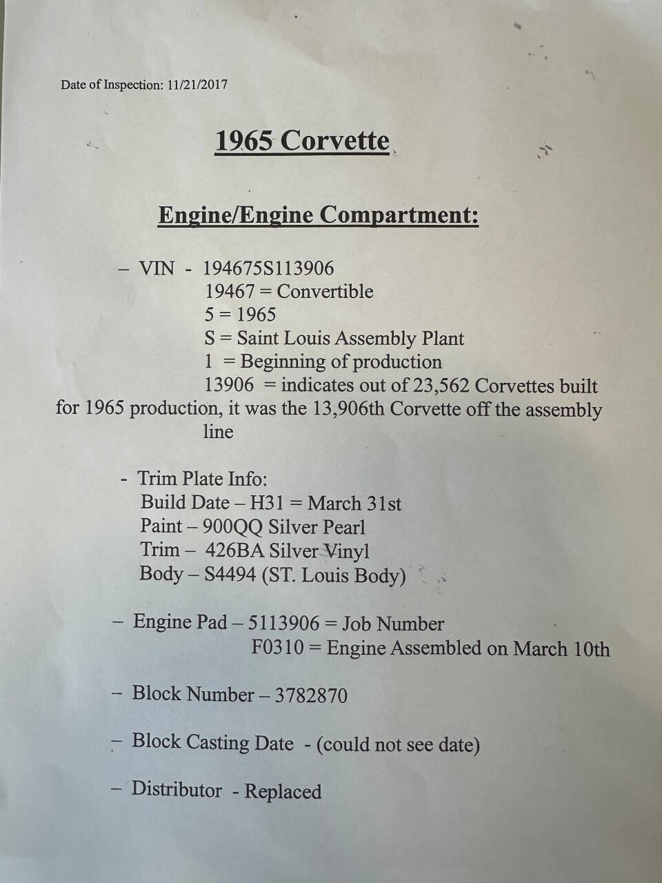 1965 Chevrolet Corvette 90