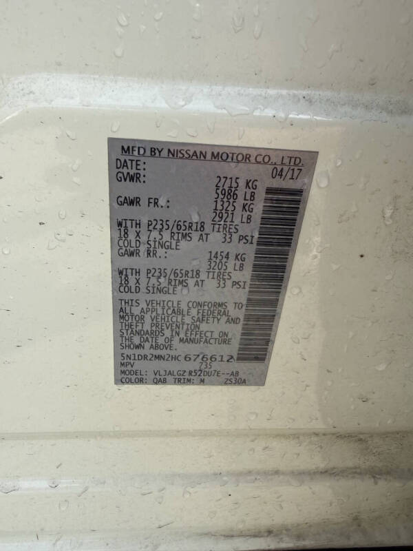 2017 Nissan Pathfinder SL