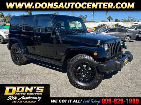 2014 Jeep Wrangler Unlimited for sale at Dons Auto Center in Fontana CA