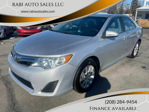 2013 Toyota Camry for sale at RABI AUTO SALES LLC in Garden City ID