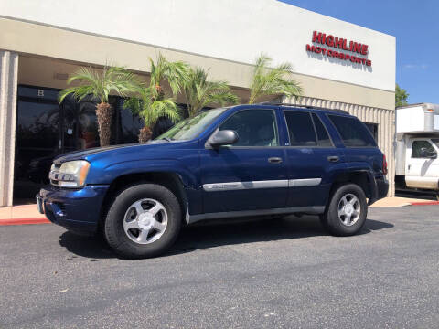 2004 Chevrolet TrailBlazer for sale at HIGH-LINE MOTOR SPORTS in Brea CA