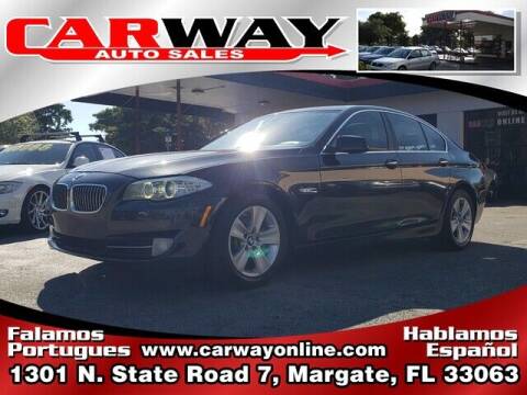 2012 BMW 5 Series for sale at CARWAY Auto Sales in Margate FL