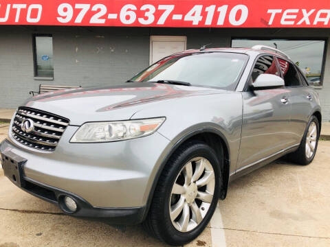 2005 Infiniti FX35 for sale at Texas Luxury Auto in Cedar Hill TX