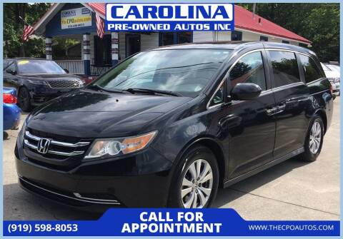 2015 Honda Odyssey for sale at Carolina Pre-Owned Autos Inc in Durham NC