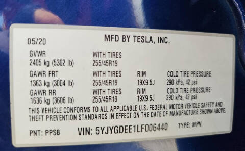 2020 Tesla Model Y Long Range