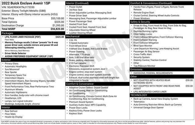 2022 Buick Enclave Avenir