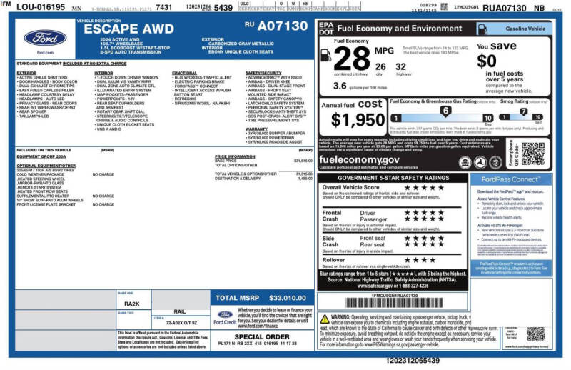2024 Ford Escape Active