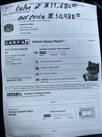 2015 Toyota Avalon XLE