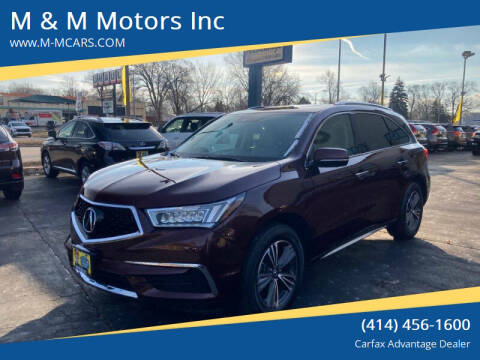 2017 Acura MDX for sale at M & M Motors Inc in West Allis WI