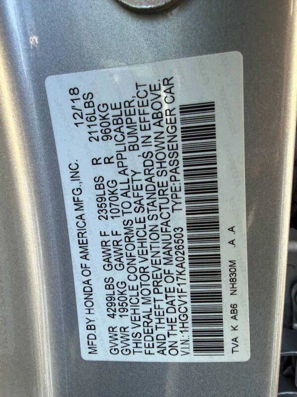 2019 Honda Accord LX